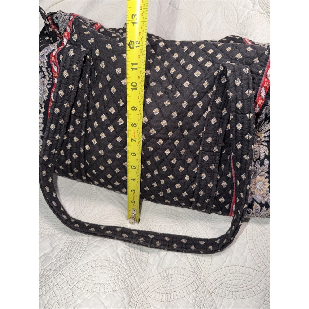 Vintage Vera Bradley Retired 2002 Classic Black Norwegian LG Duffel Travel Bag - Picture 7 of 12